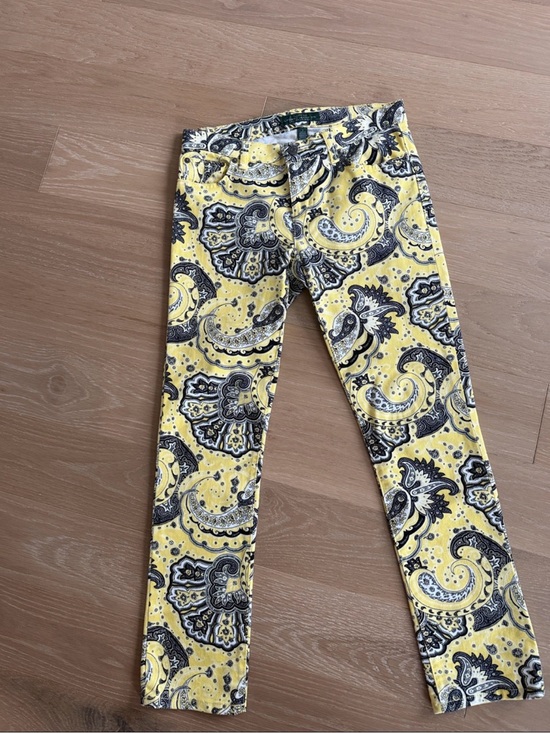 Lauren Ralph Lauren Pants - Lauren Ralph Lauren Yellow and Black Paisley Woman’s Jeans